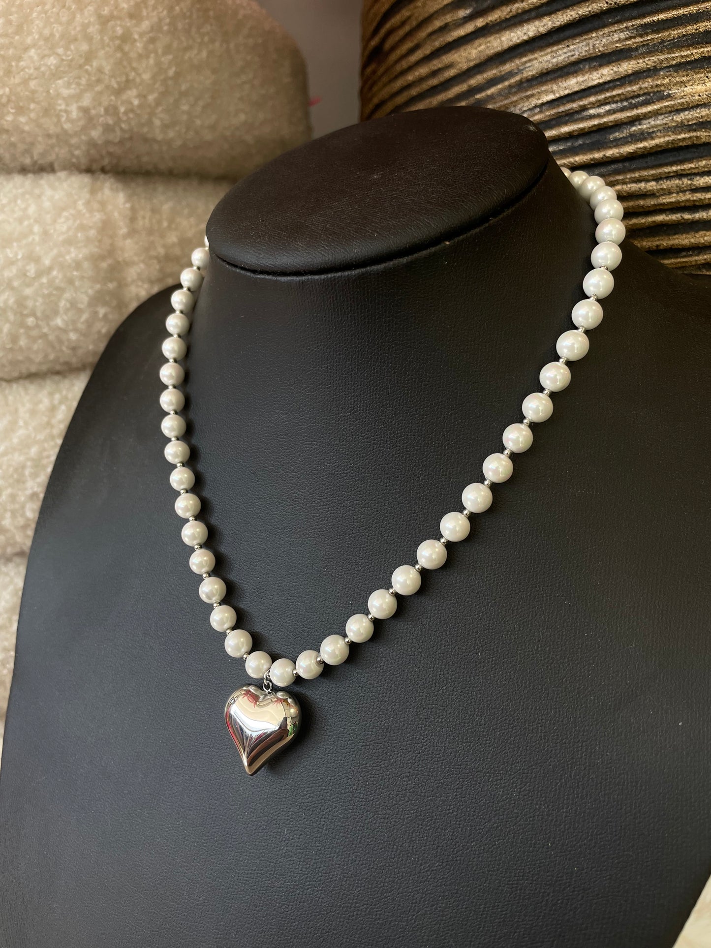 Ketting Parels Hart | Zilver