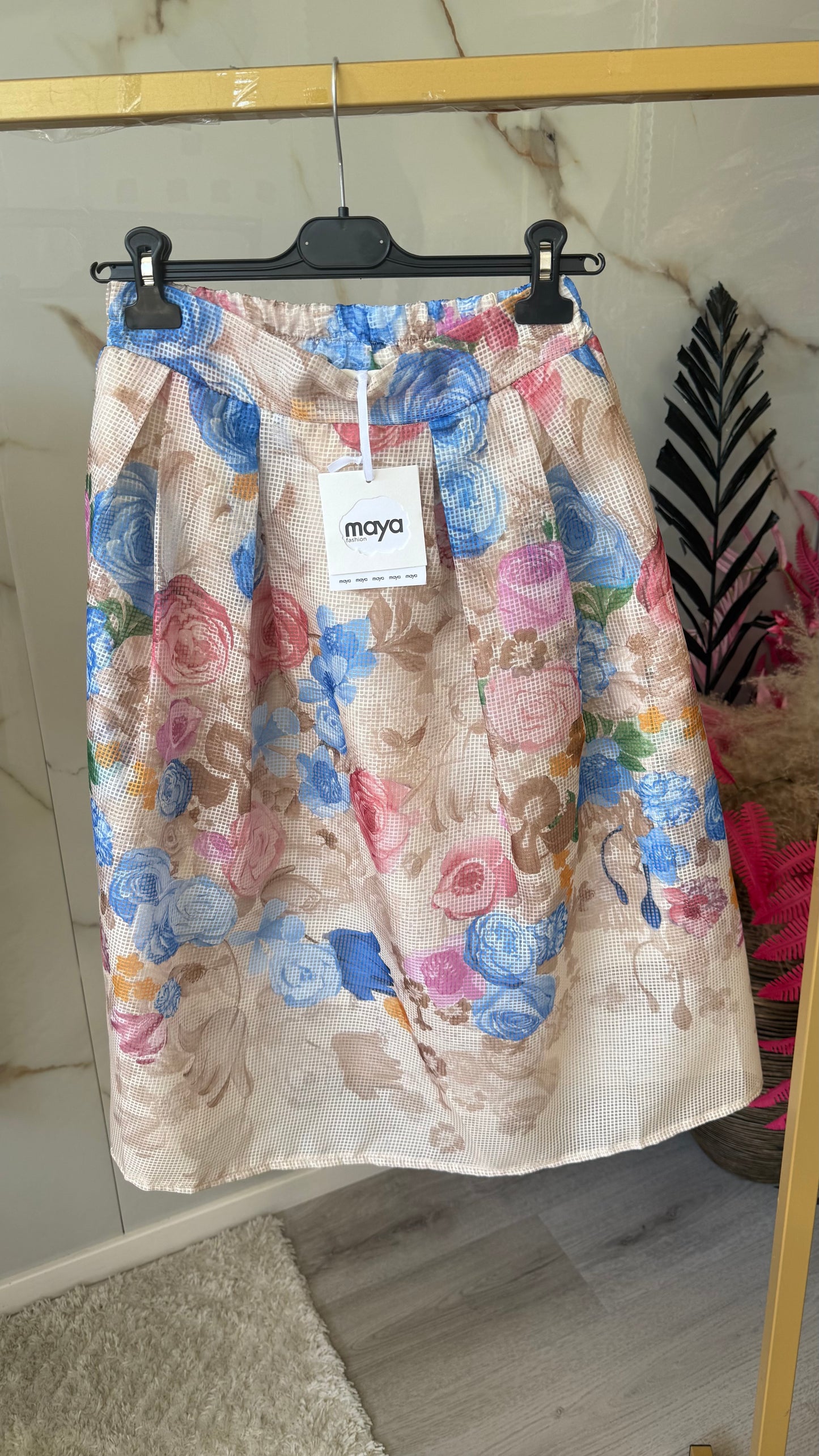 Maya | Bloemen Rok | roze | 34-38