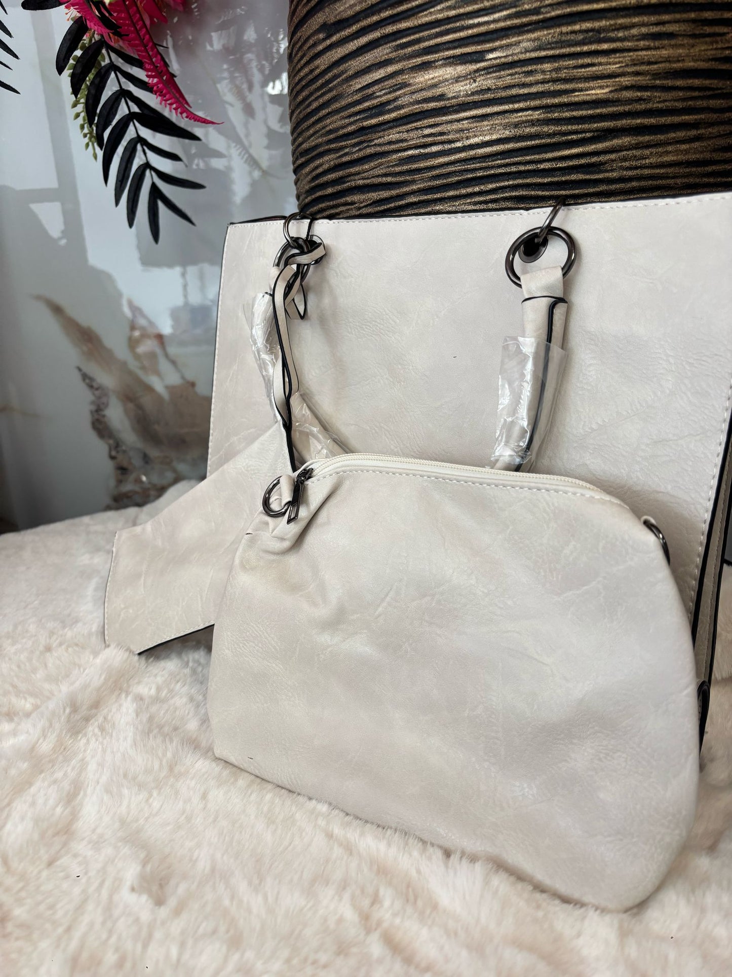 Shopper 3 delig | Creme
