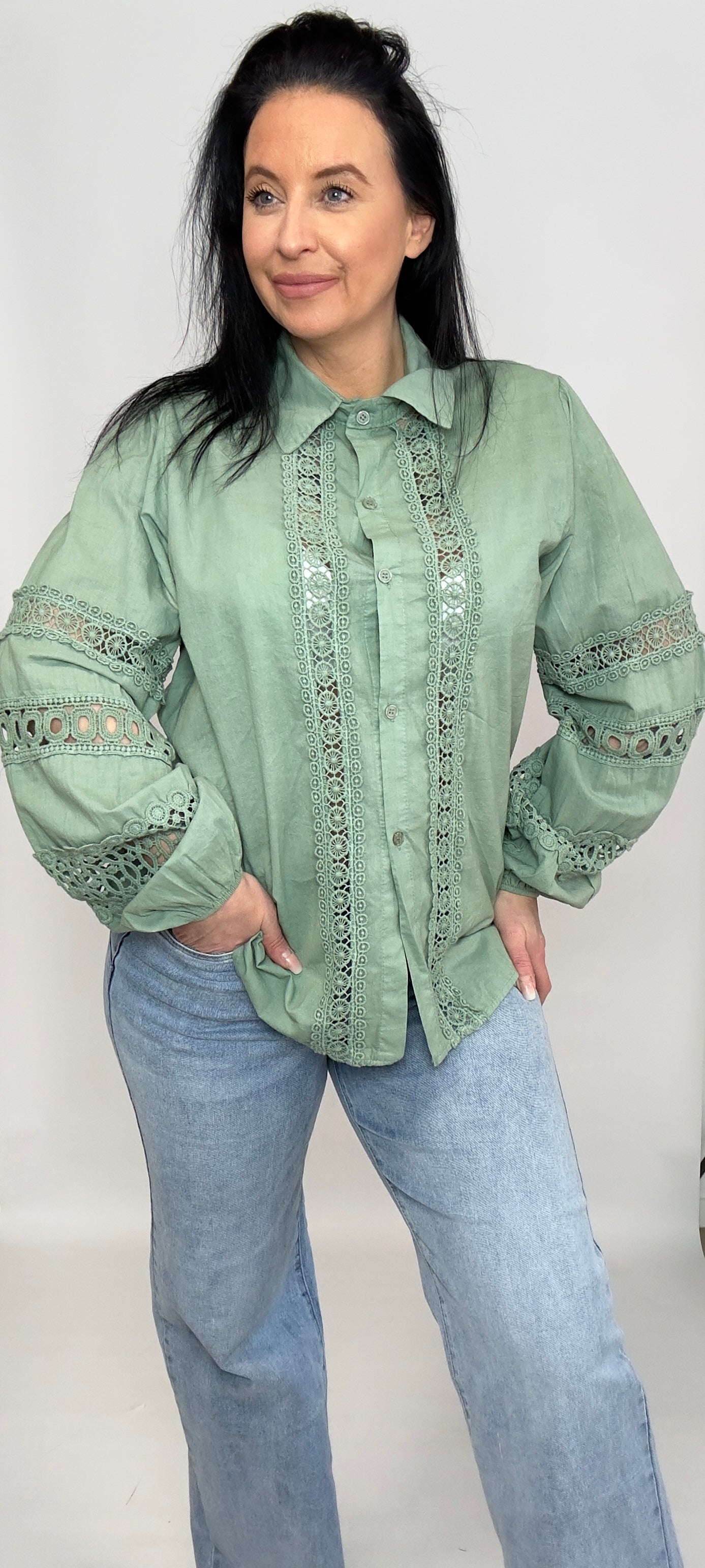 Fay | Overhemd Lace Groen