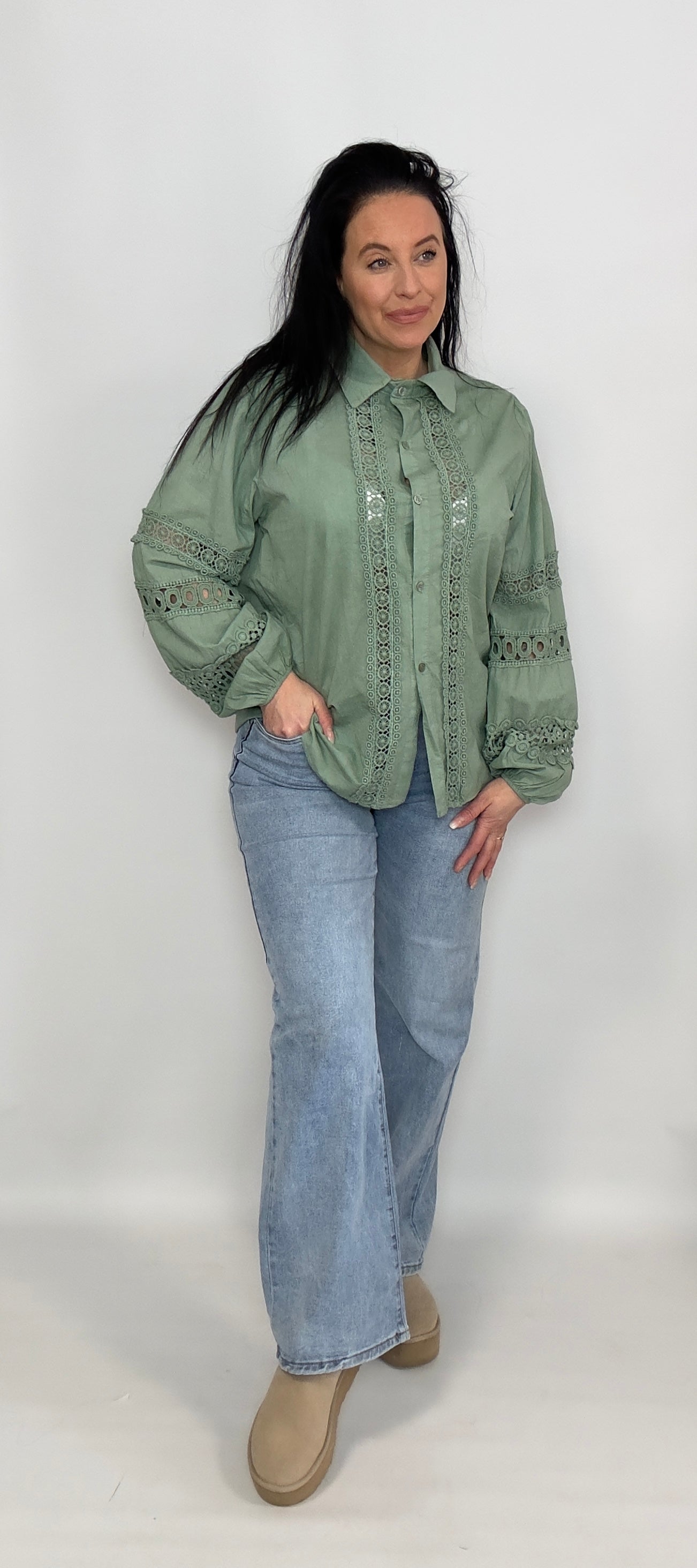 Fay | Overhemd Lace Groen