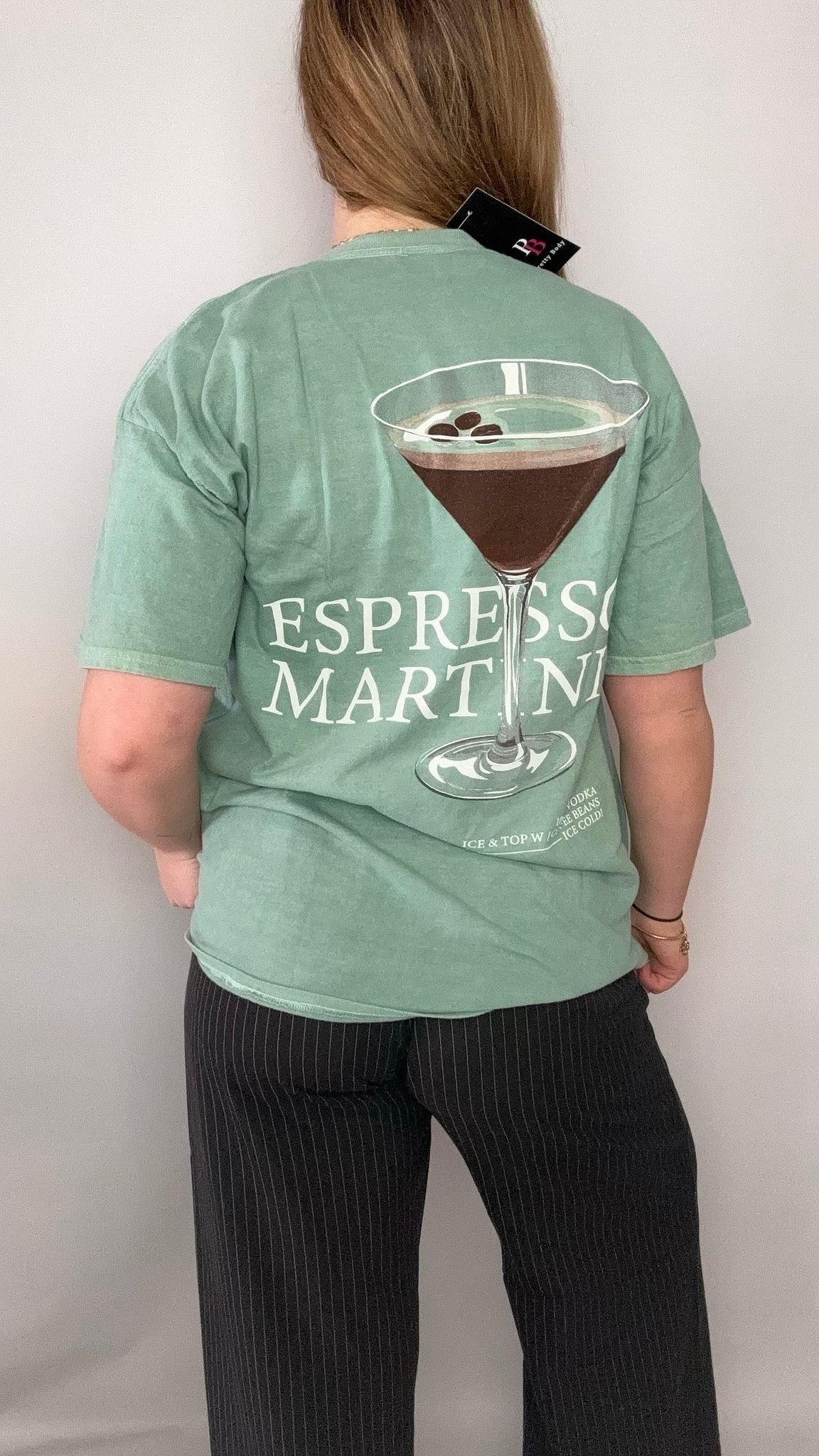 Oversized T-shirt | Espresso | Groen