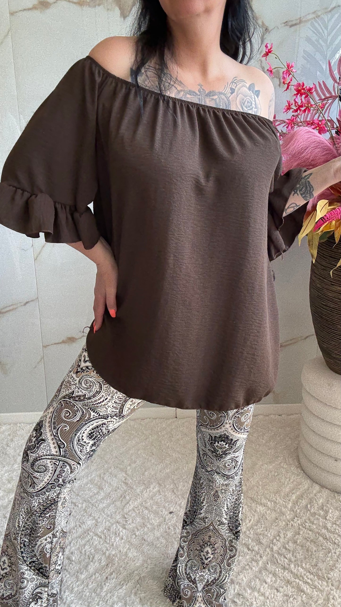 Wijde Top | Bruin | 38-46