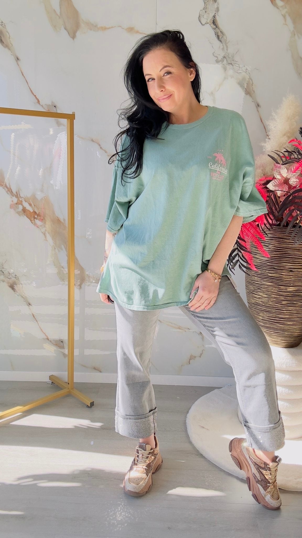 Oversized T-shirt | California | Groen
