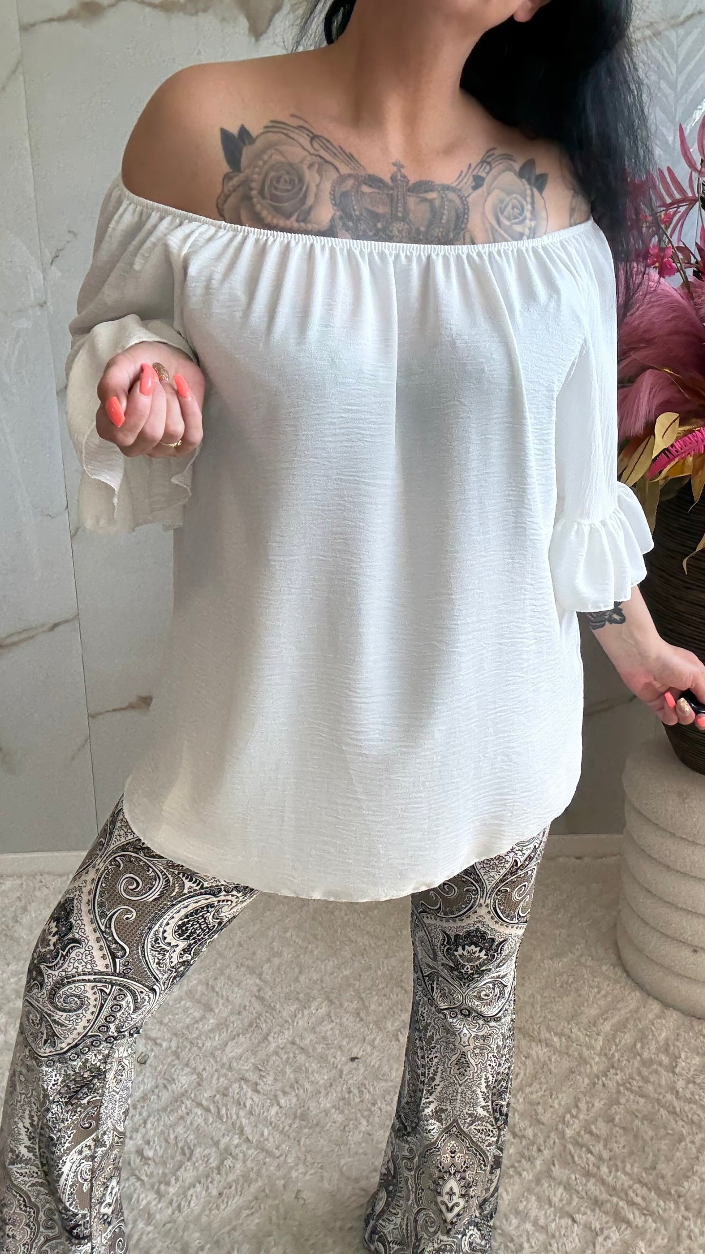 Wijde Top | Wit | 38-46