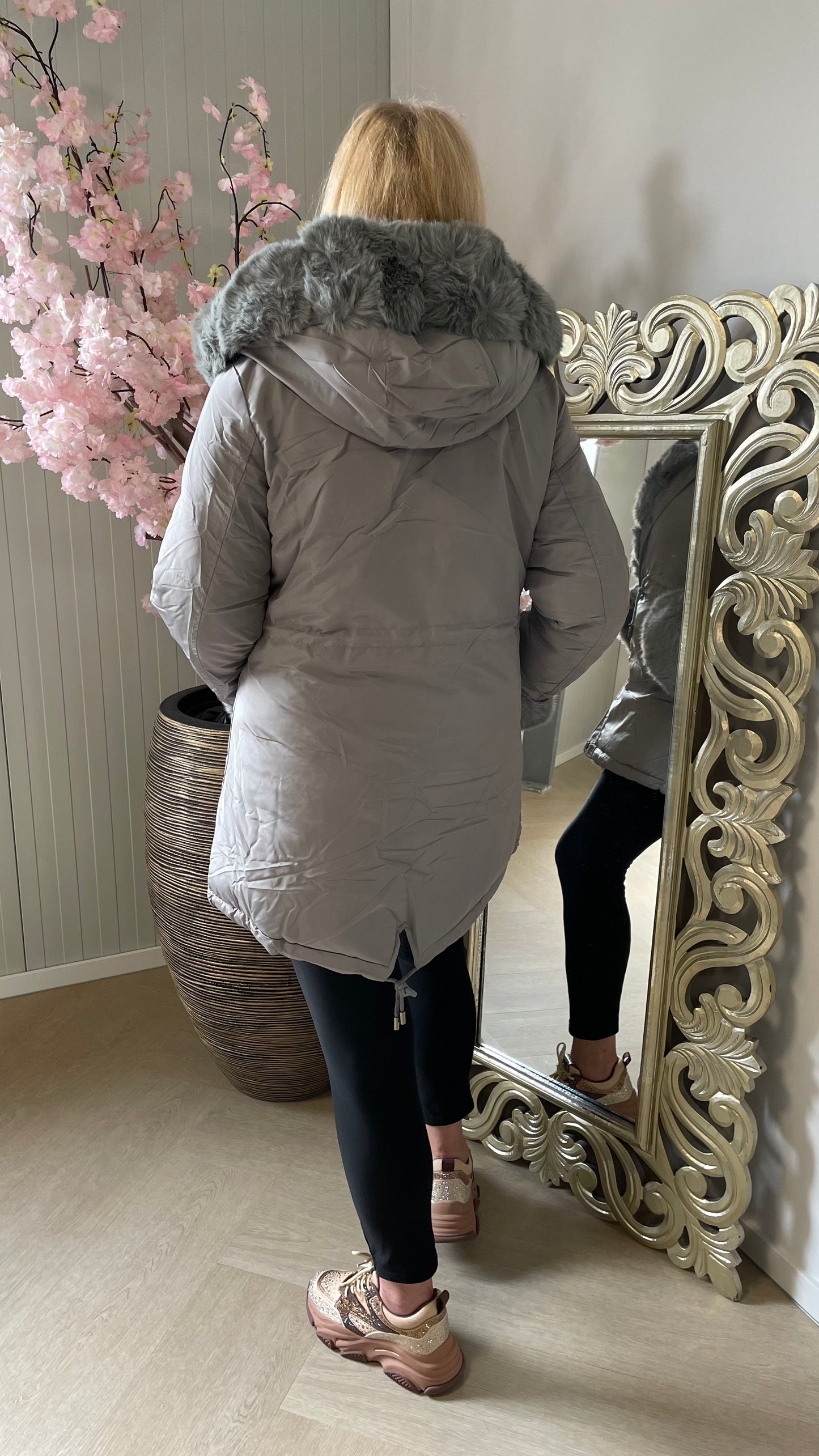 Mace | Parka Winterjas Dubbelzijdig | Grijs