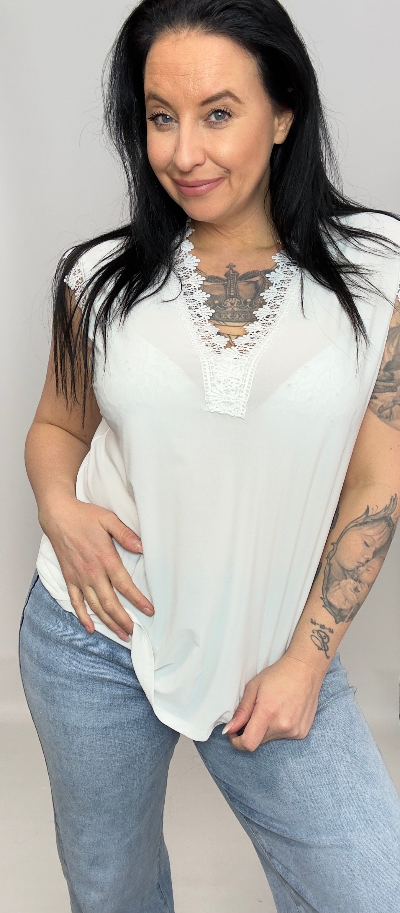 Jamie | Lace Tank Top Wit