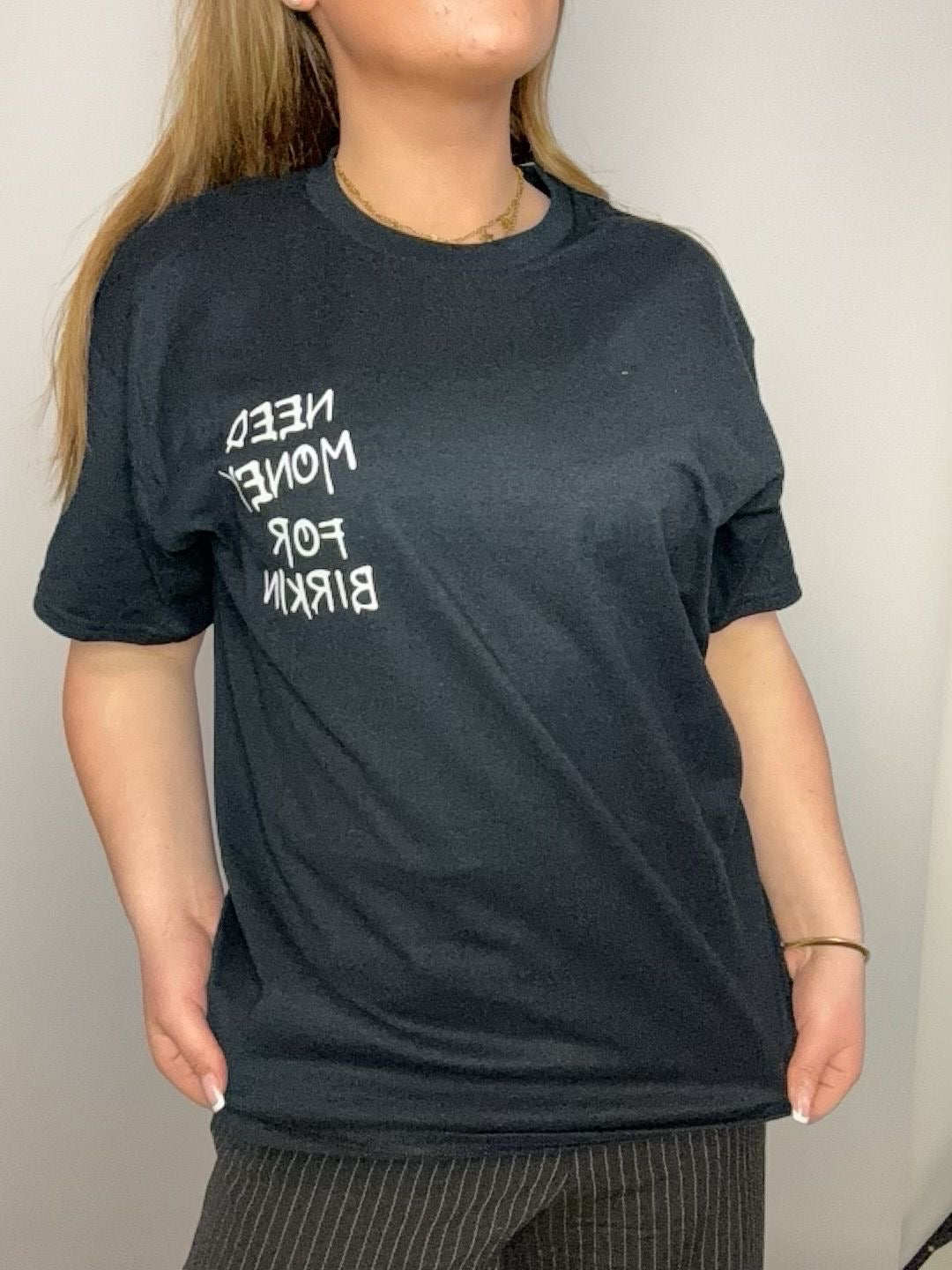 Oversized T-shirt | Money | Zwart