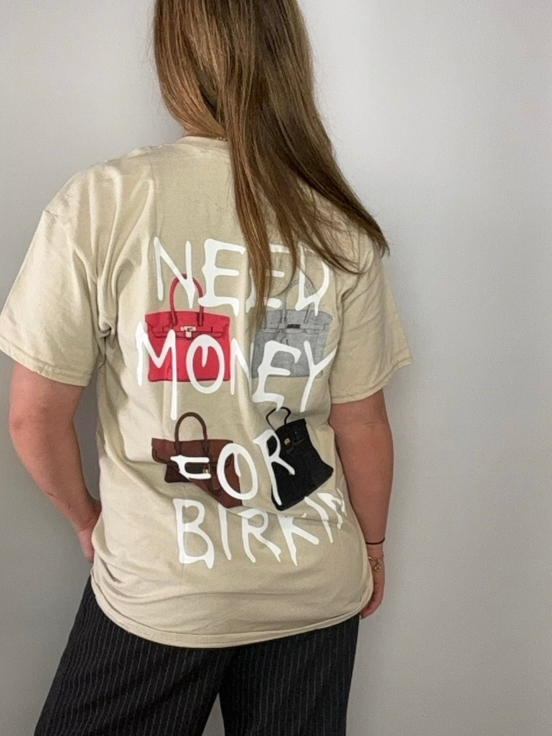 Oversized T-shirt | Money | Beige