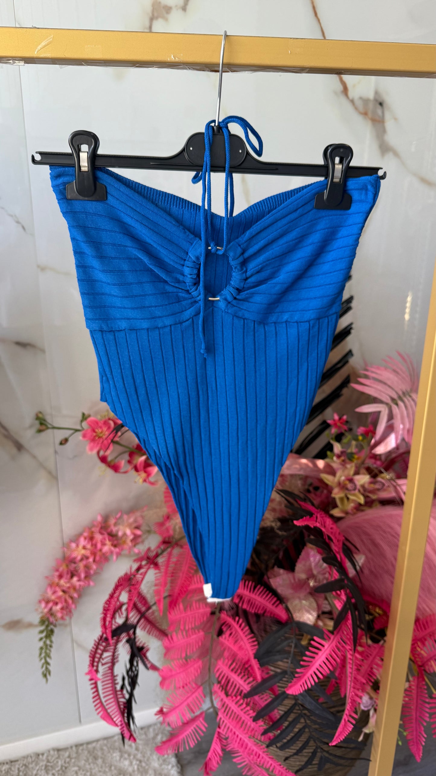 Beach Bodystocking | Off Shoulder | Blauw