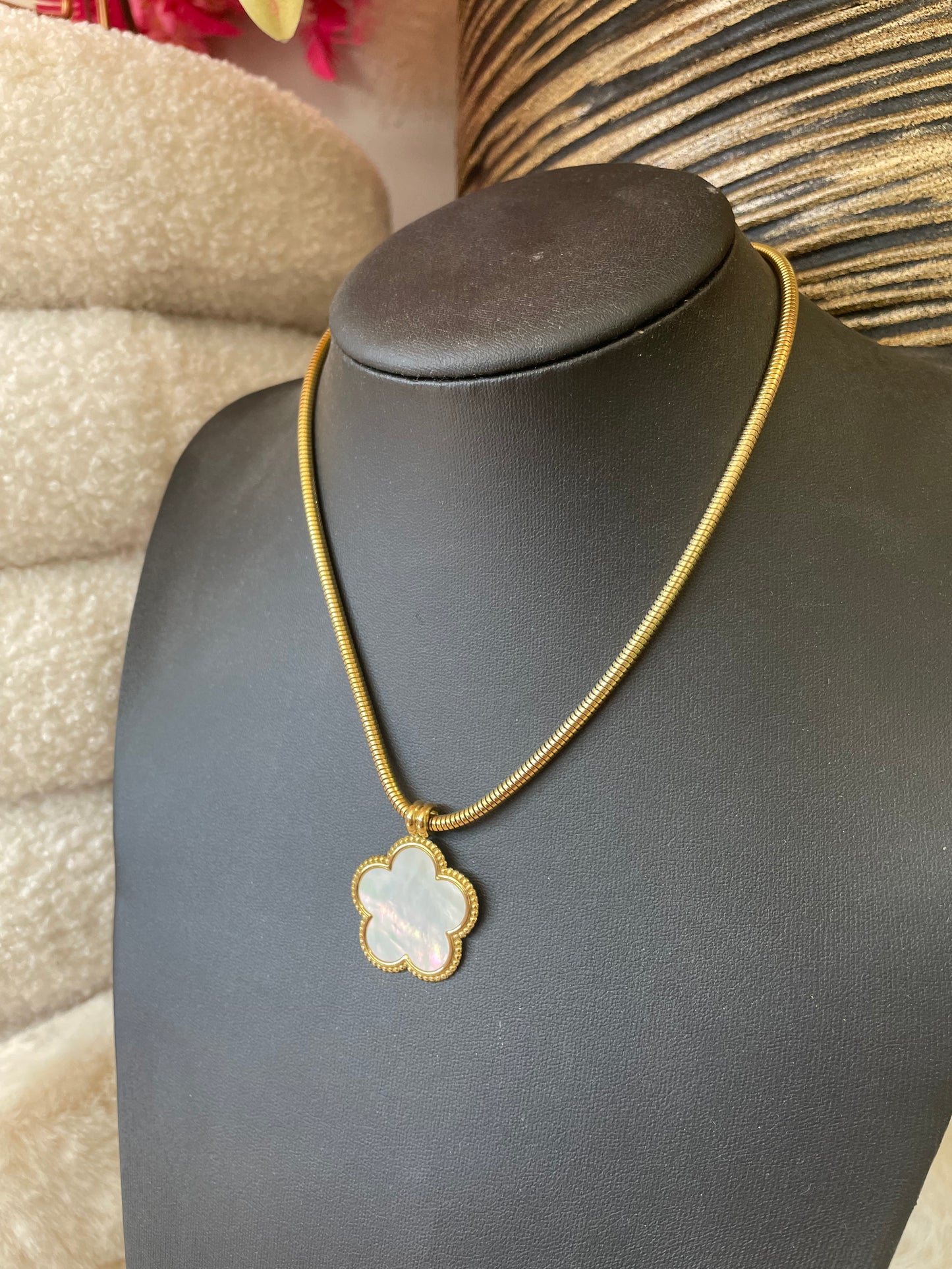 Klaver ketting | Goud