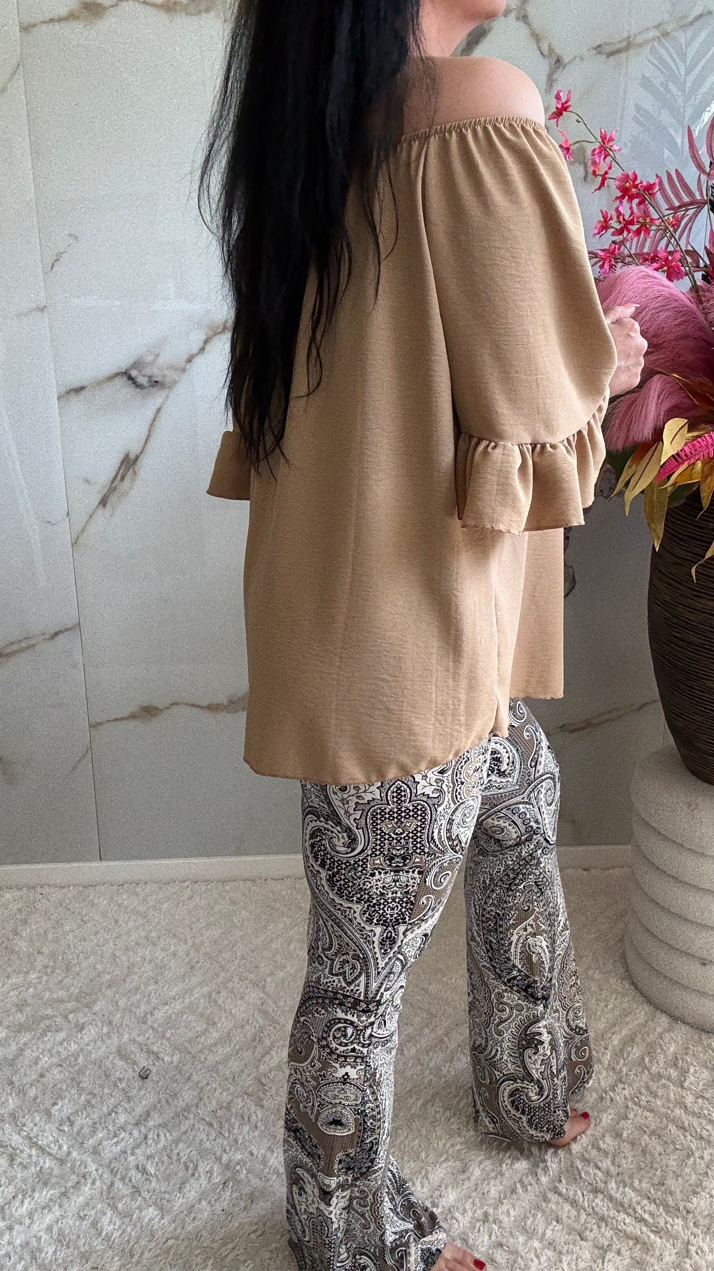 Wijde Top | Camel | 38-46