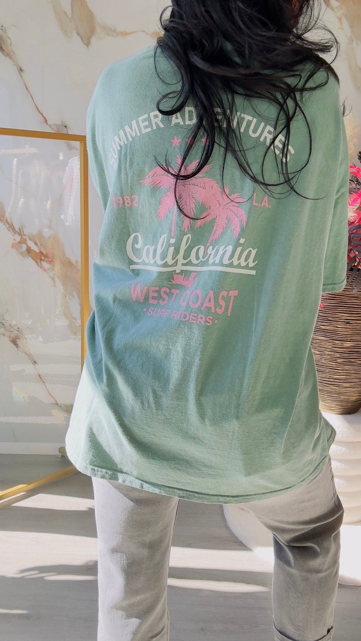 Oversized T-shirt | California | Groen