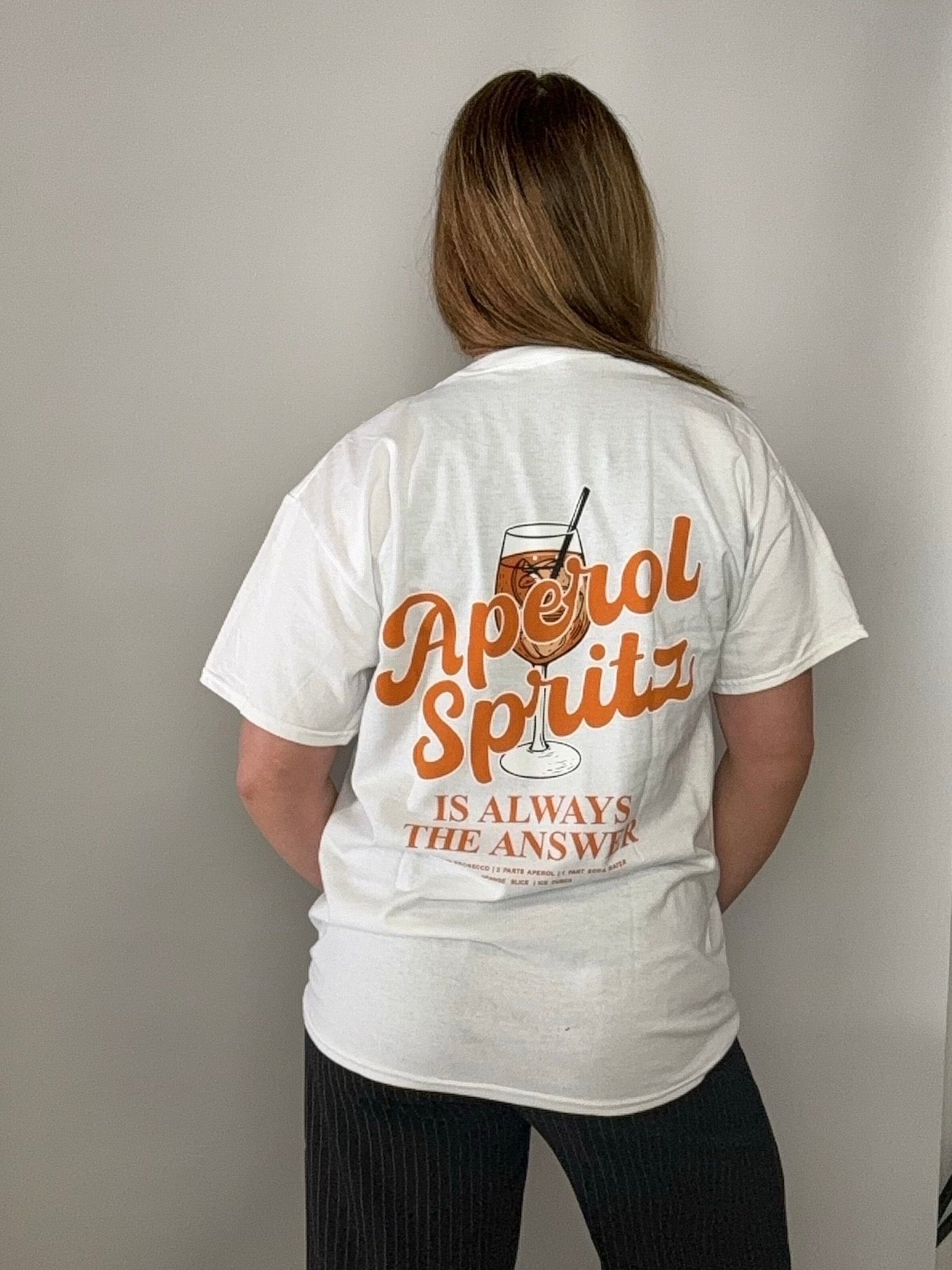 Oversized T-shirt | Aperol Spritz | Wit