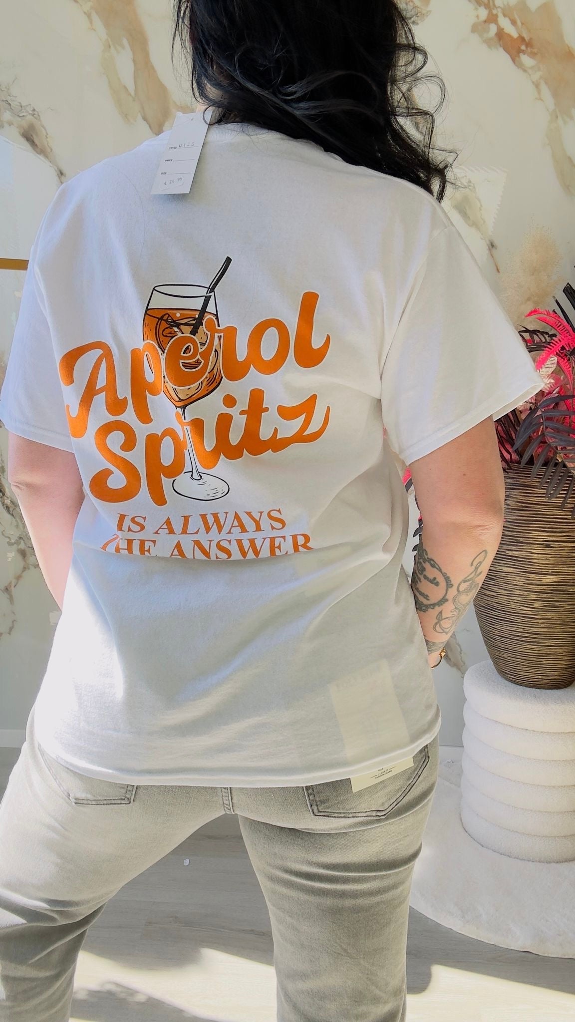 Oversized T-shirt | Aperol Spritz | Wit