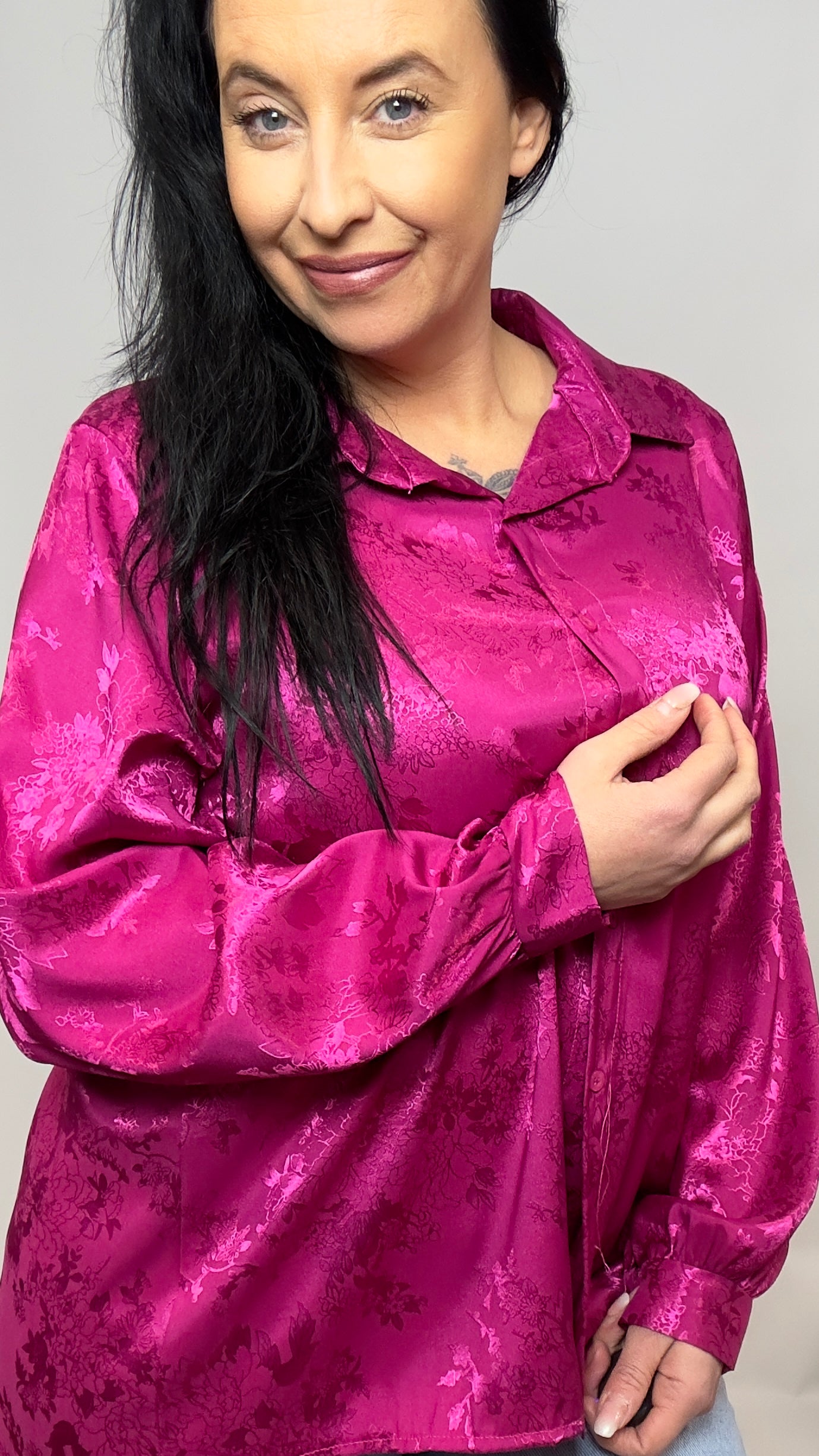Silk Blouse | Fuchsia