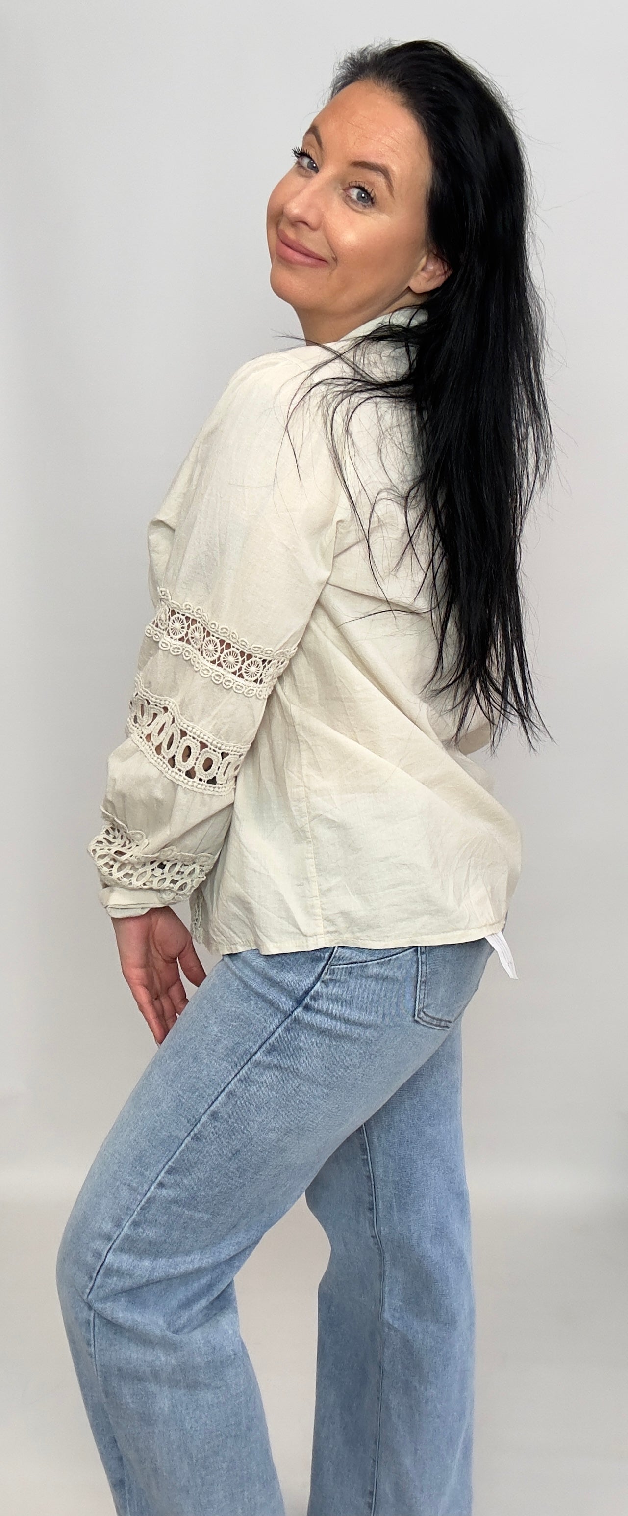 Fay | Overhemd Lace Beige