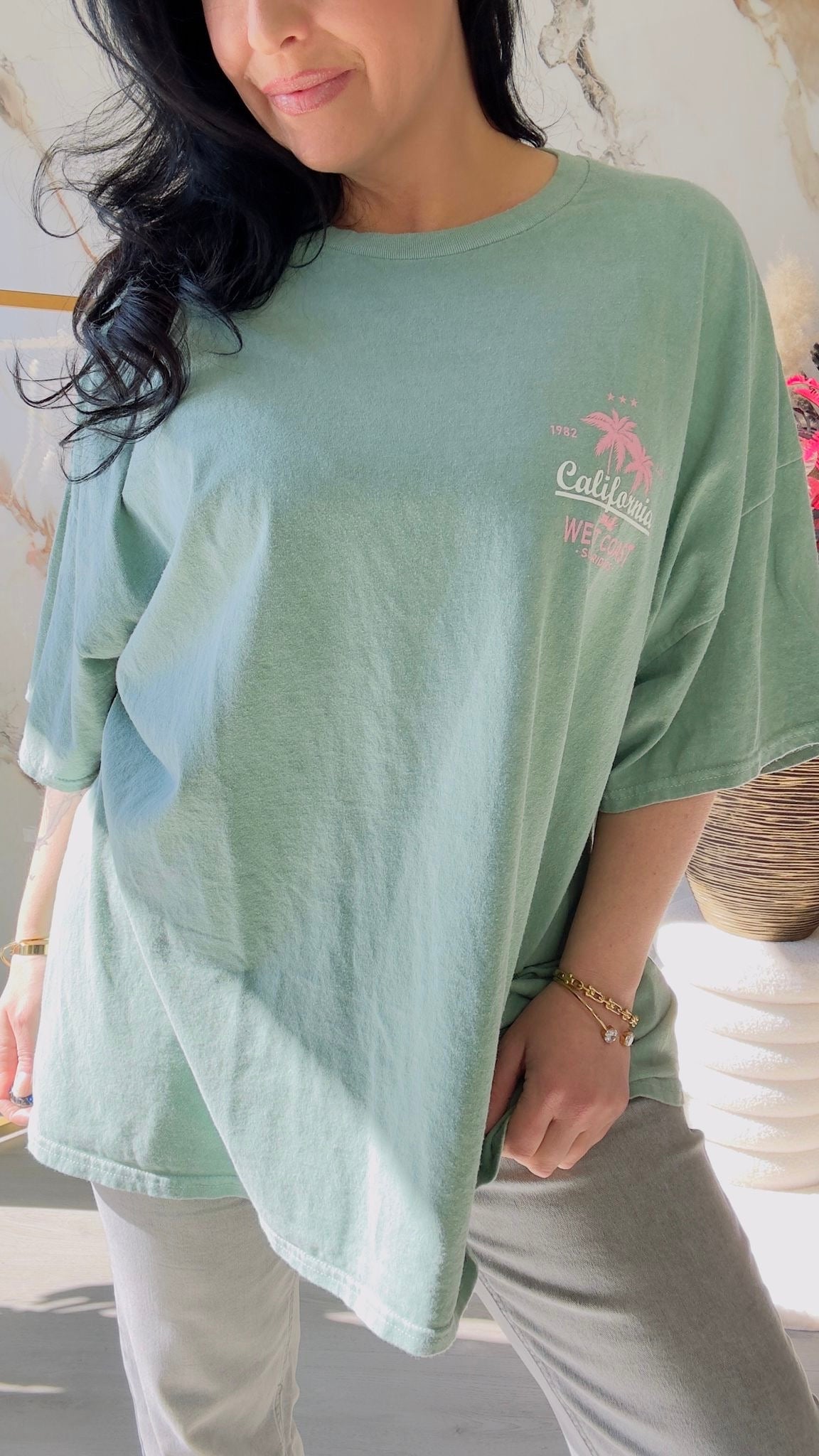 Oversized T-shirt | California | Groen