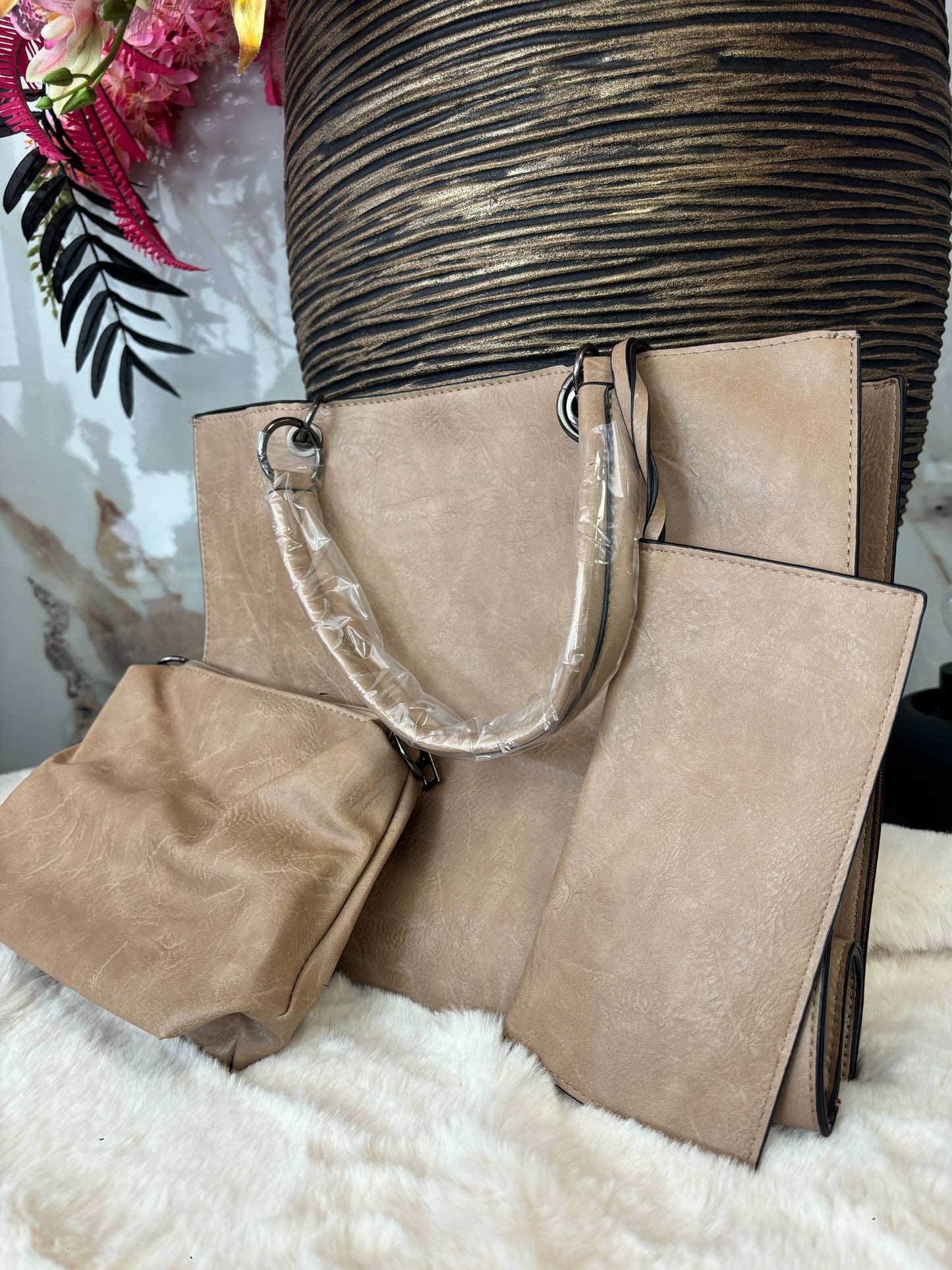 Shopper 3 delig | Taupe