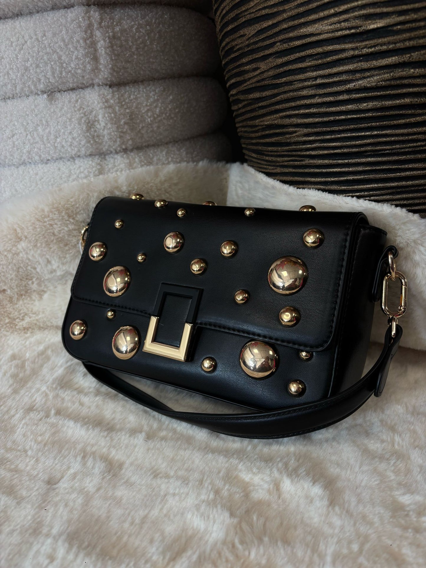 Cross Body met goud | Zwart