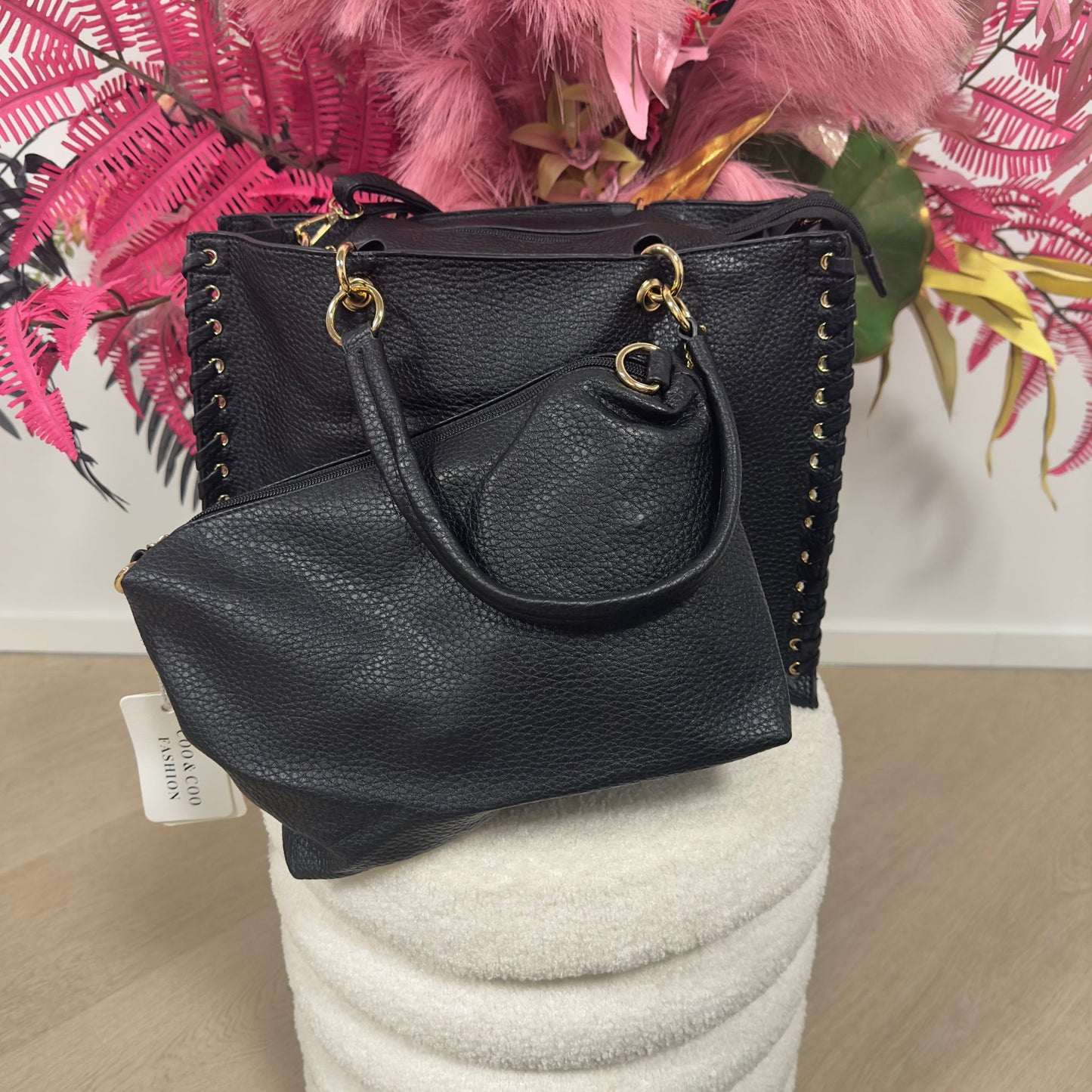 Schouder Tas Set 2 in 1 | Zwart