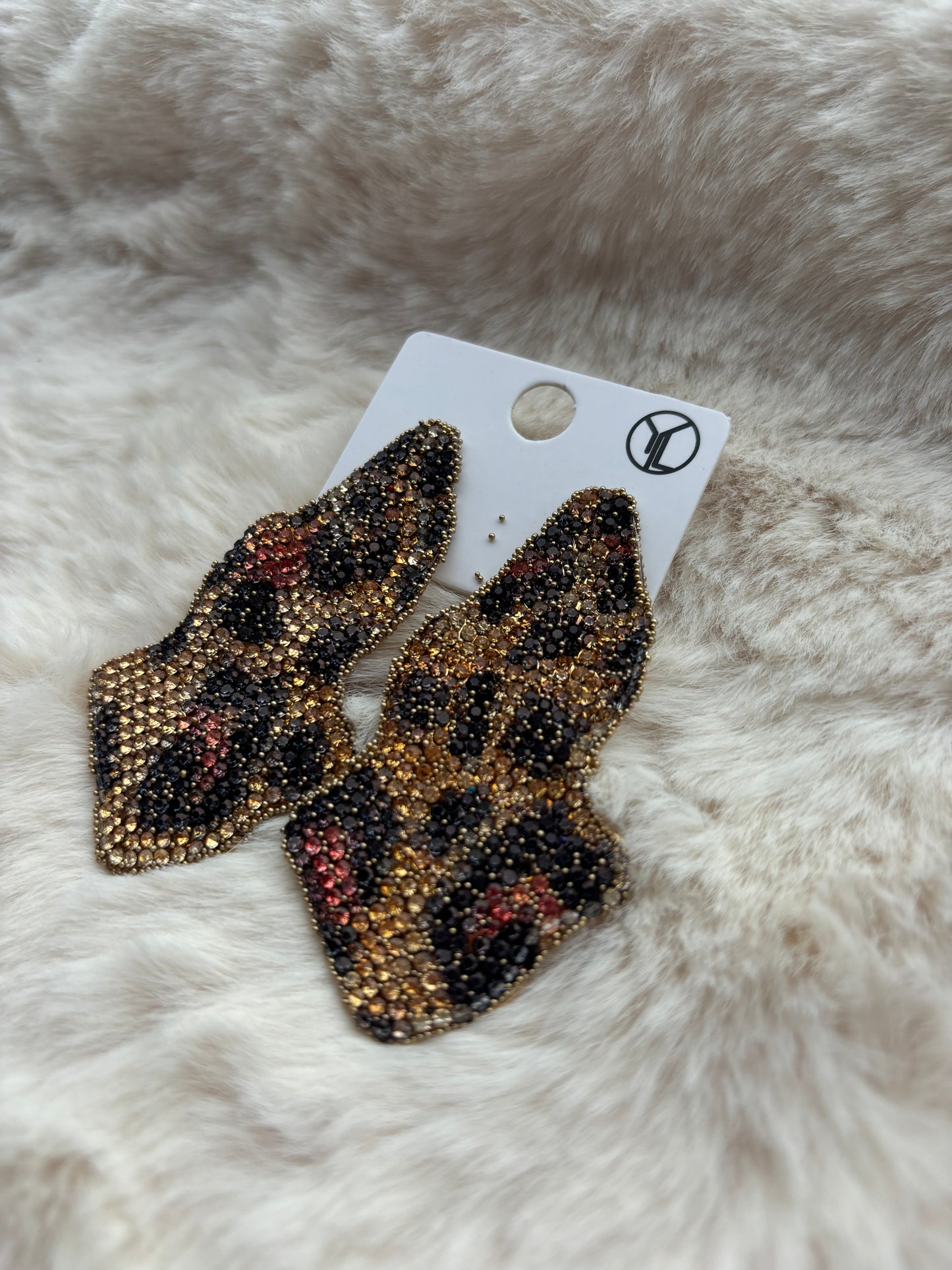 Oorbellen Cheetah Goud Bling