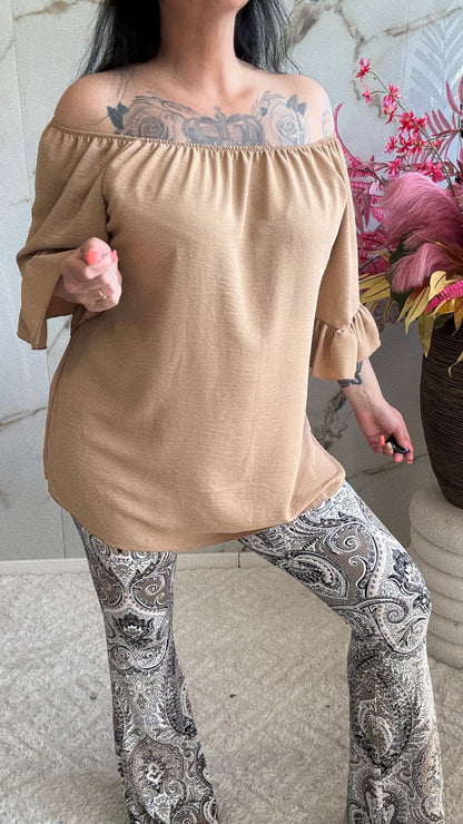Wijde Top | Camel | 38-46