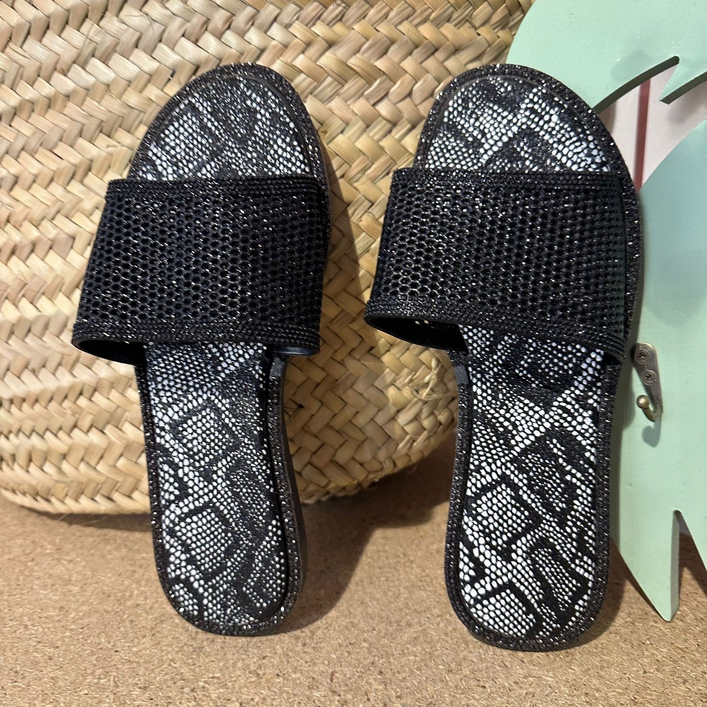 Bad slippers 'glitters' | Zwart