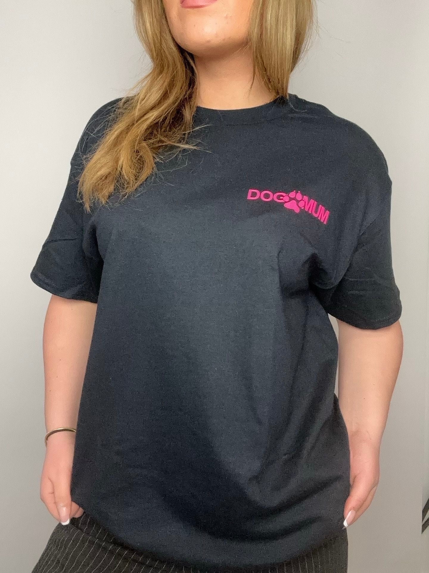 Oversized T-shirt | Dog mum | Zwart