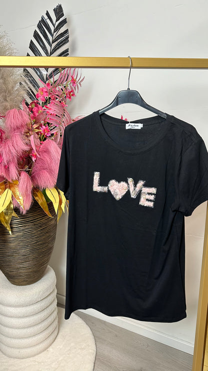 T-shirt LOVE | 2 Kleuren | Z8205