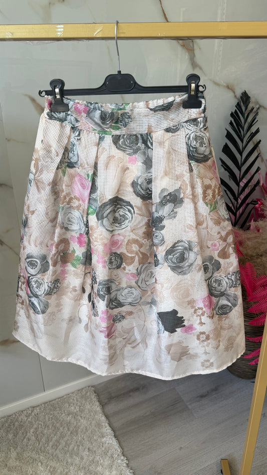 Maya | Bloemen Rok | zwart | 34-38