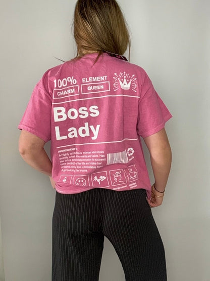 Oversized T-shirt | Bosslady | Roze