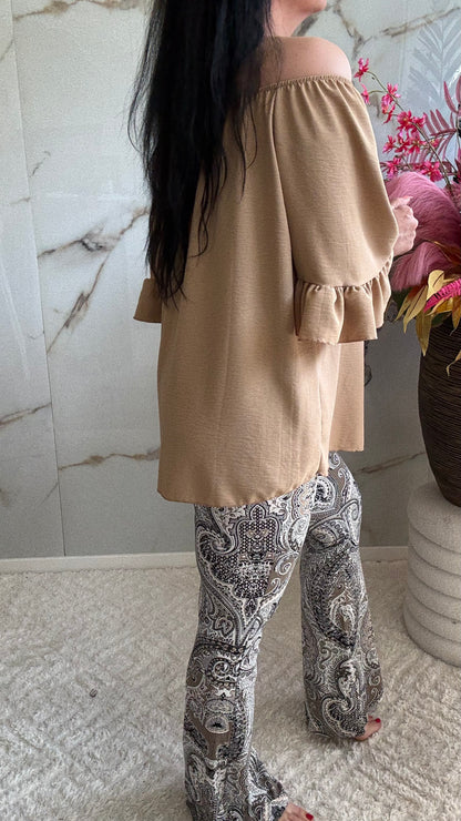 Wijde Top | Camel | 38-46