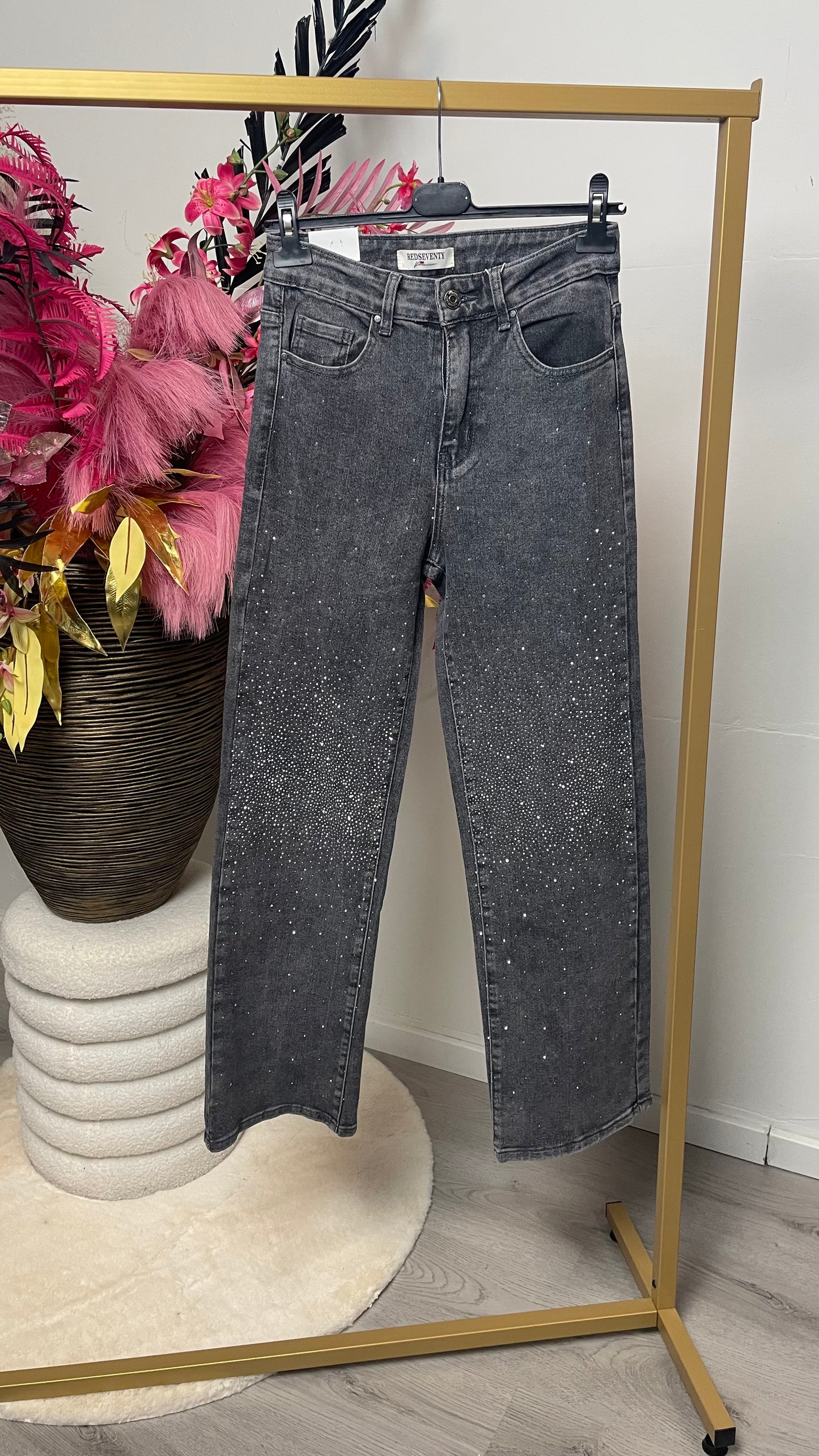 Seven | Wideleg Glitter Jeans | 38-48 | Grijs