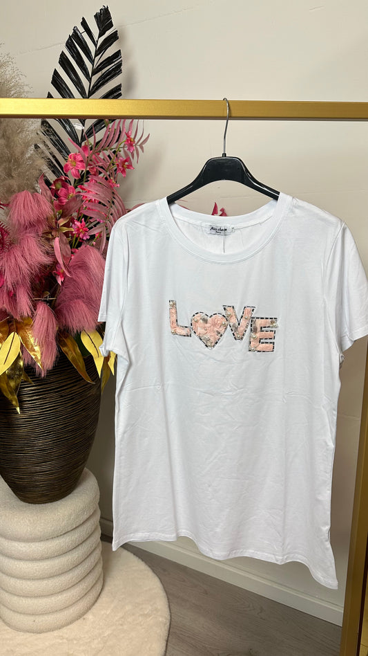 T-shirt LOVE | 2 Kleuren | Z8205