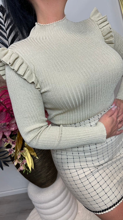 Sara | Rib Ruffle col topje