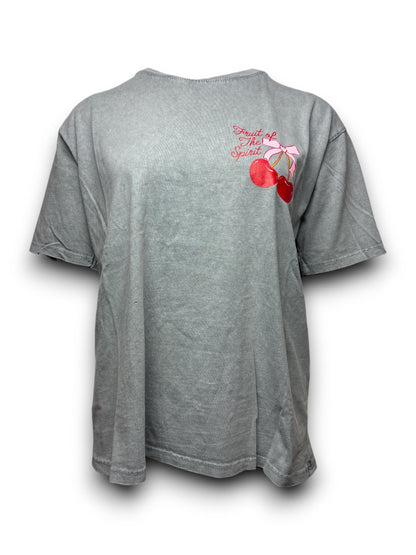 Cherry Isabella T-shirt | Donker Grijs