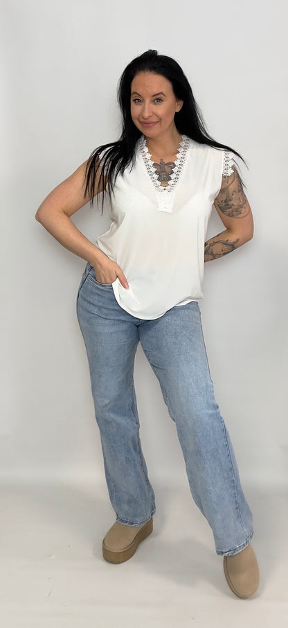 Jamie | Lace Tank Top Wit