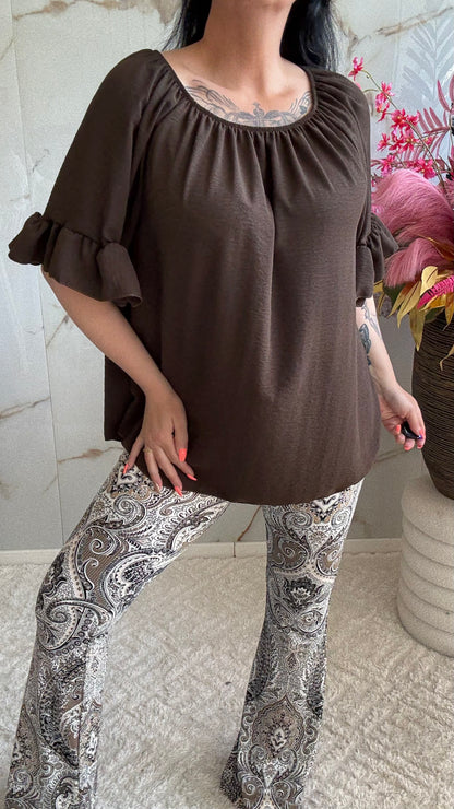 Wijde Top | Bruin | 38-46