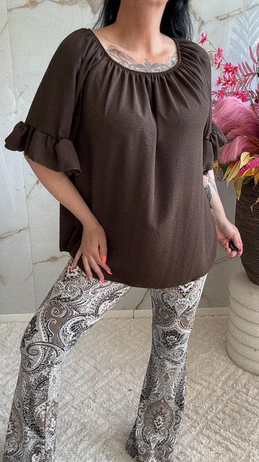 Wijde Top | Bruin | 38-46