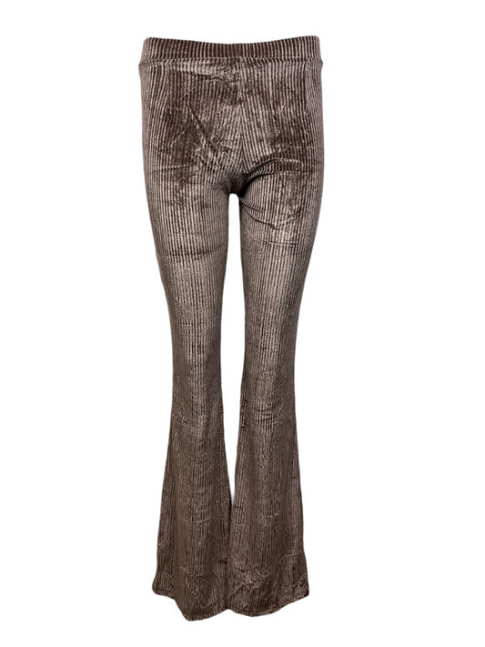 Velours Rib Flared Pants | Taupe