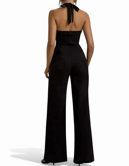 Halter Jumpsuit | met golden buttons | 4 kleuren